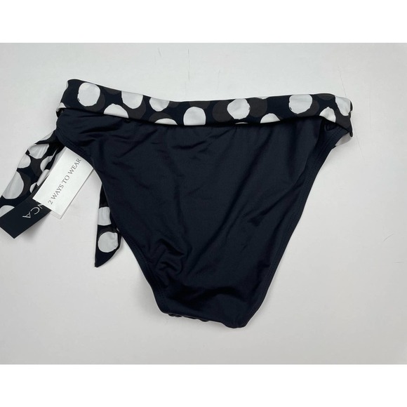 La Blanca Black Polka Dot Waist Bikini Bottom NWT Size 4 - Picture 3 of 5